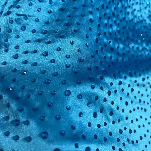 Kourtney Rhinestone Embellished Gown in Turquoise Size XL NWT - Picture 7 of 8